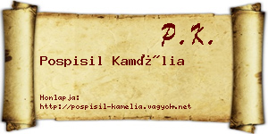 Pospisil Kamélia névjegykártya